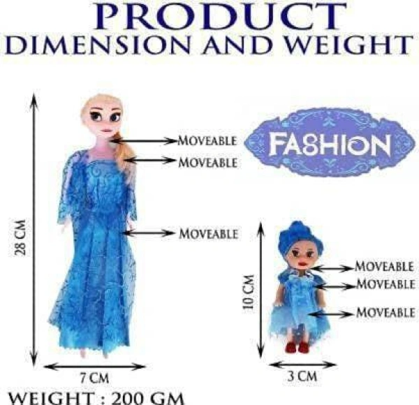 Fashion Doll with Shoes and Accessories - 7 cm x 28 cm